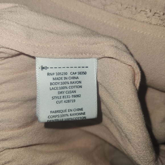 JOIE Peach Crochet Lace Sleeve Peplum Blouse Boho Top Size Small $220 - Picture 7 of 7